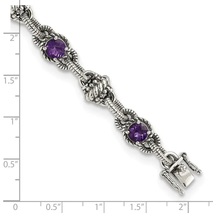 WB Choice Jewelry Sterling Silver Amethyst BraceletWBCQTC376 Bracelets WB Choice Jewelry Sterling Silver Amethyst BraceletWBCQTC376 Bracelets