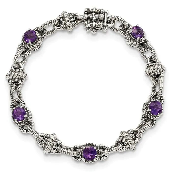 WB Choice Jewelry Sterling Silver Amethyst BraceletWBCQTC376 Bracelets WB Choice Jewelry Sterling Silver Amethyst BraceletWBCQTC376 Bracelets