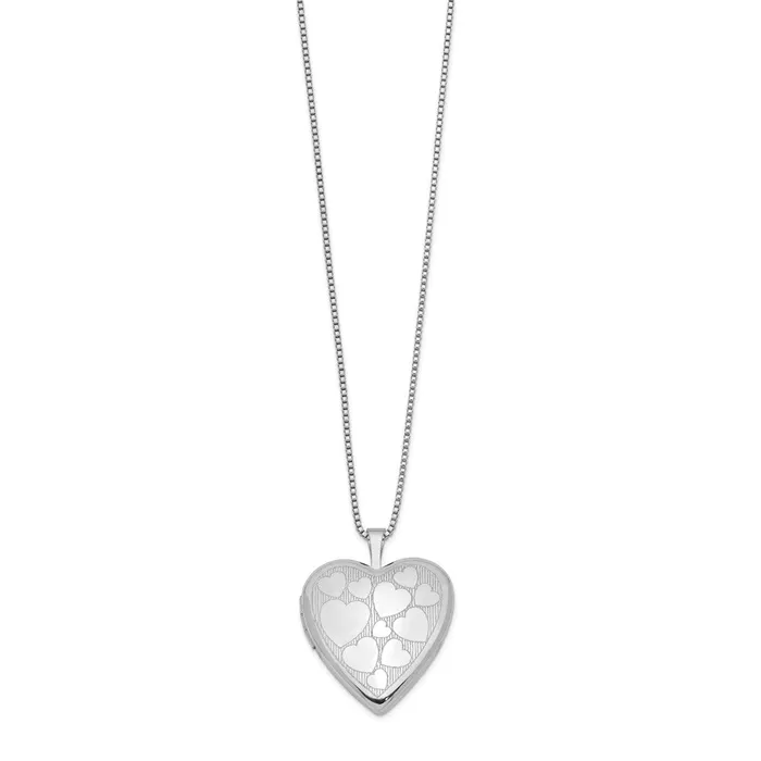 WB Choice Jewelry Sterling Silver Rhodiumplated 20mm Floating Hearts Heart Locket NecklaceWBCQLS23718 Necklaces WB Choice Jewelry Sterling Silver Rhodiumplated 20mm Floating Hearts Heart Locket NecklaceWBCQLS23718 Necklaces