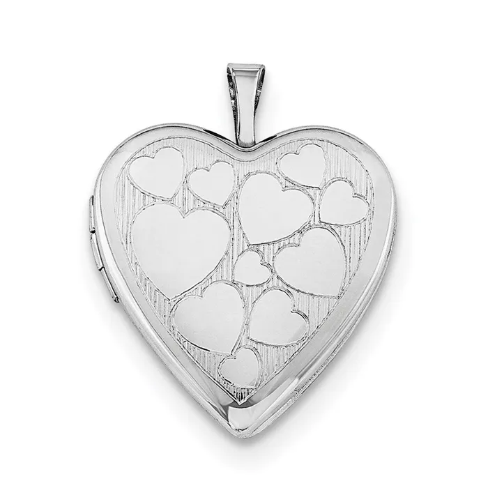 WB Choice Jewelry Sterling Silver Rhodiumplated 20mm Floating Hearts Heart Locket NecklaceWBCQLS23718 Necklaces WB Choice Jewelry Sterling Silver Rhodiumplated 20mm Floating Hearts Heart Locket NecklaceWBCQLS23718 Necklaces