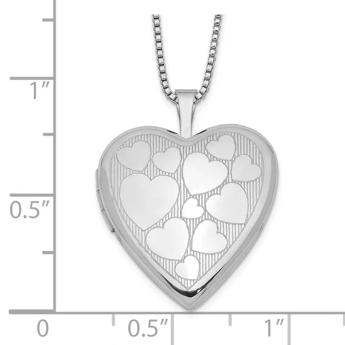 WB Choice Jewelry Sterling Silver Rhodiumplated 20mm Floating Hearts Heart Locket NecklaceWBCQLS23718 Necklaces WB Choice Jewelry Sterling Silver Rhodiumplated 20mm Floating Hearts Heart Locket NecklaceWBCQLS23718 Necklaces